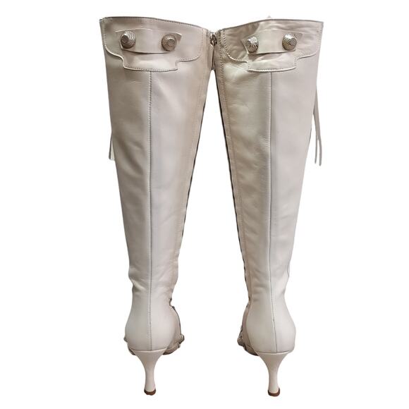 Zigi Ivara White Knee High Women's Boots Narrow Calf Size 36 / US 5.5-6 - Picture 3 of 16